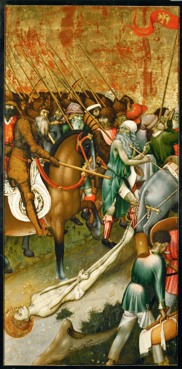 Fyra scener från Sankt Georgs martyrskap ... av Bernardo Martorell