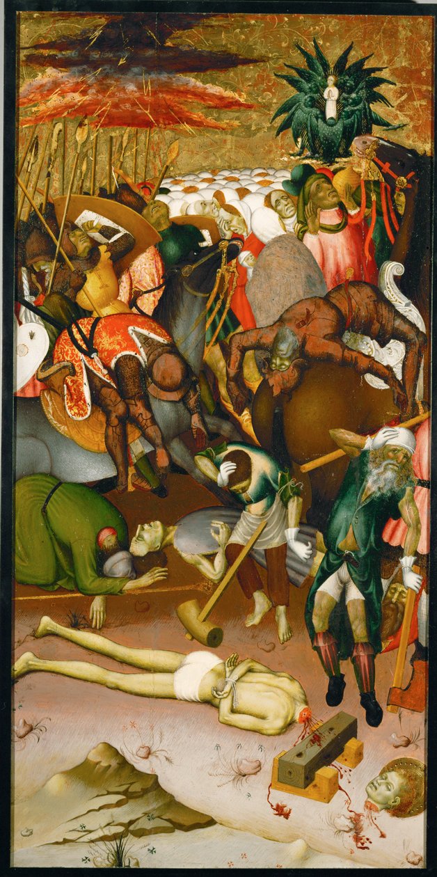 Fyra scener från Sankt Georgs martyrskap ... av Bernardo Martorell
