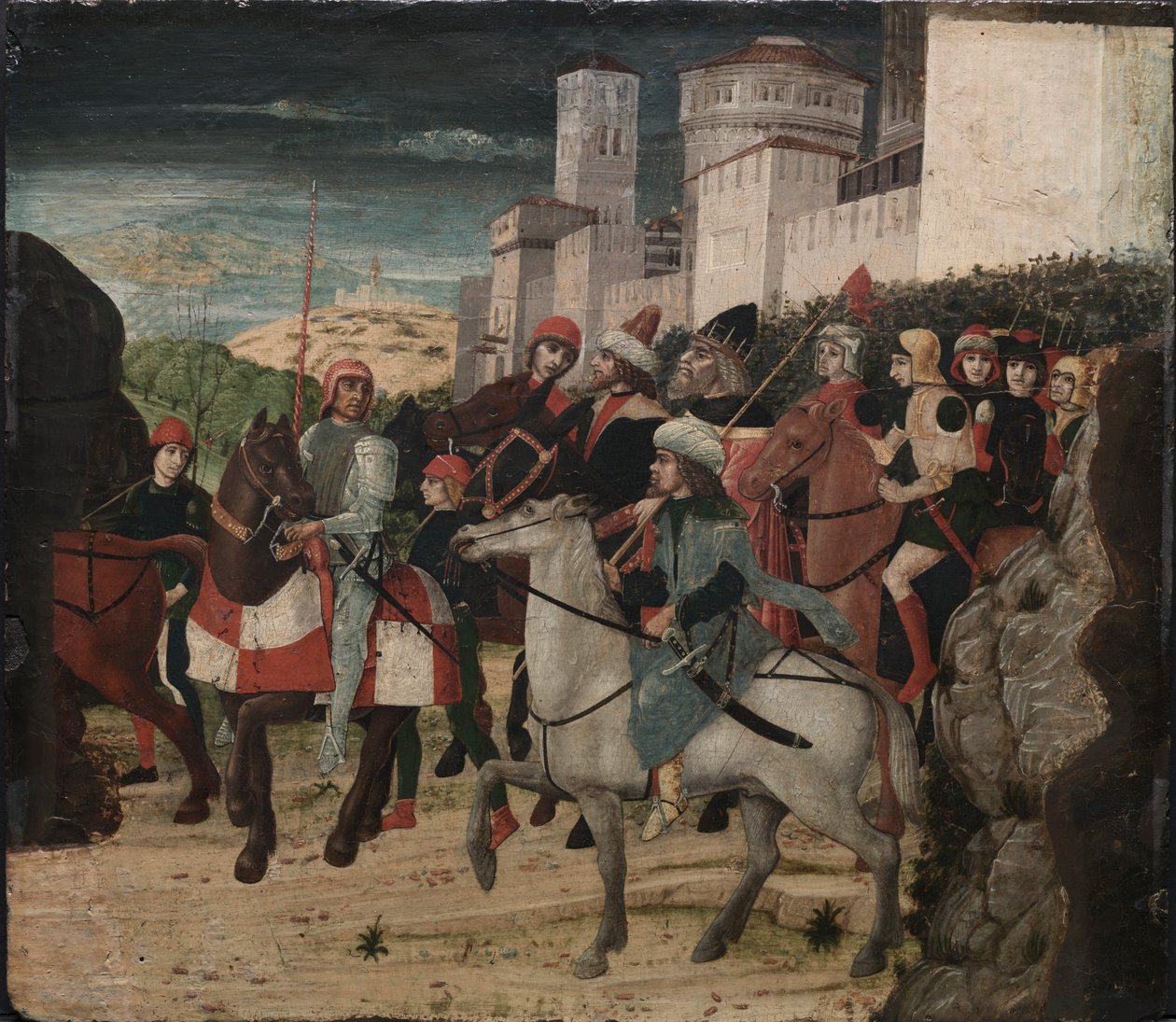 Procession av Magi, ca. 1450-1500 (tempera på trä) av Bernardo Parentino