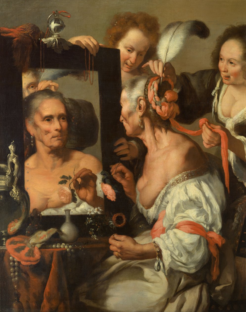 Allegori om förgänglighet (Old Coquette) av Bernardo Strozzi
