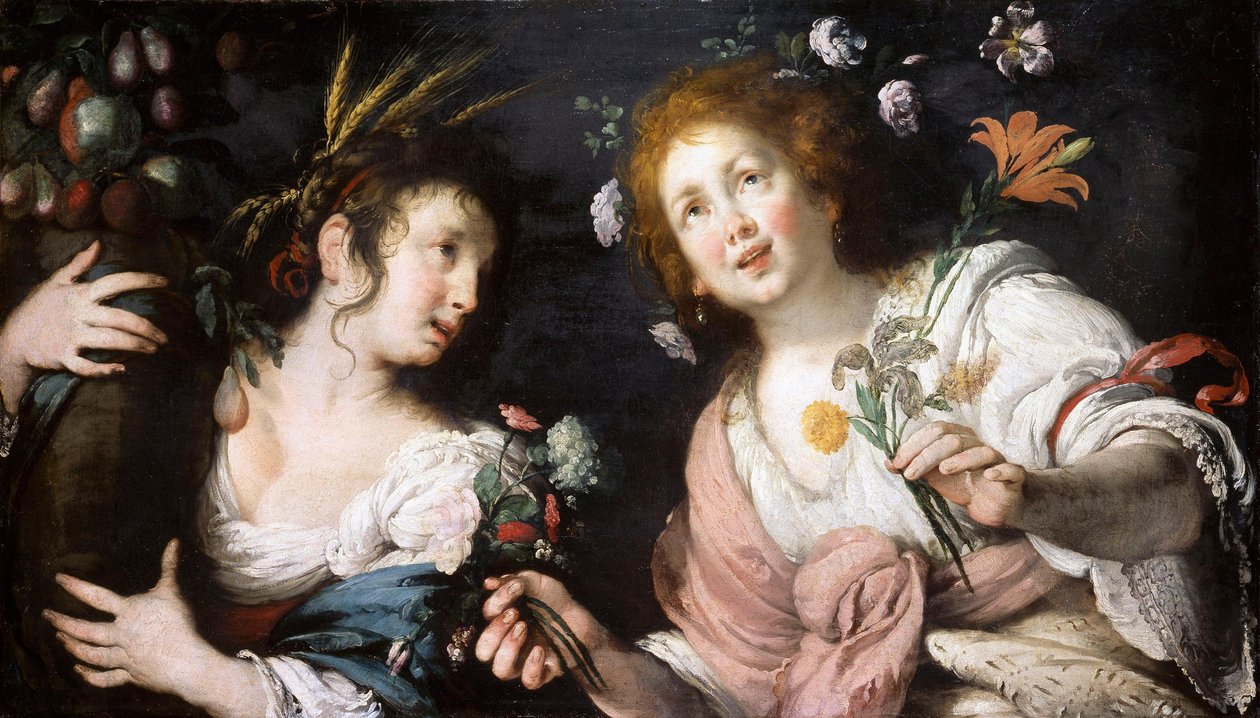 Allegori över våren och sommaren av Bernardo Strozzi