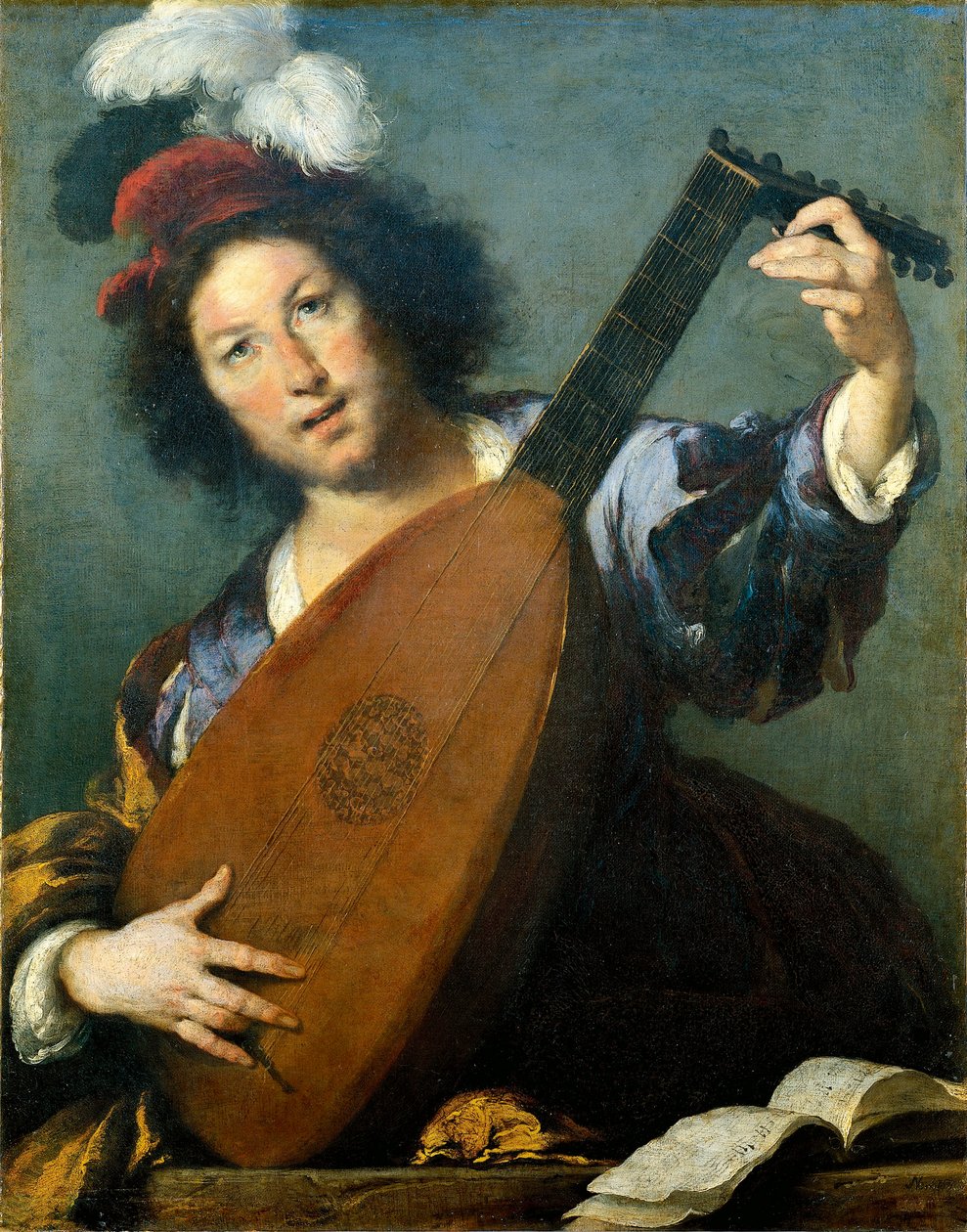 Österrike, Wien, Lutspelaren av Bernardo Strozzi