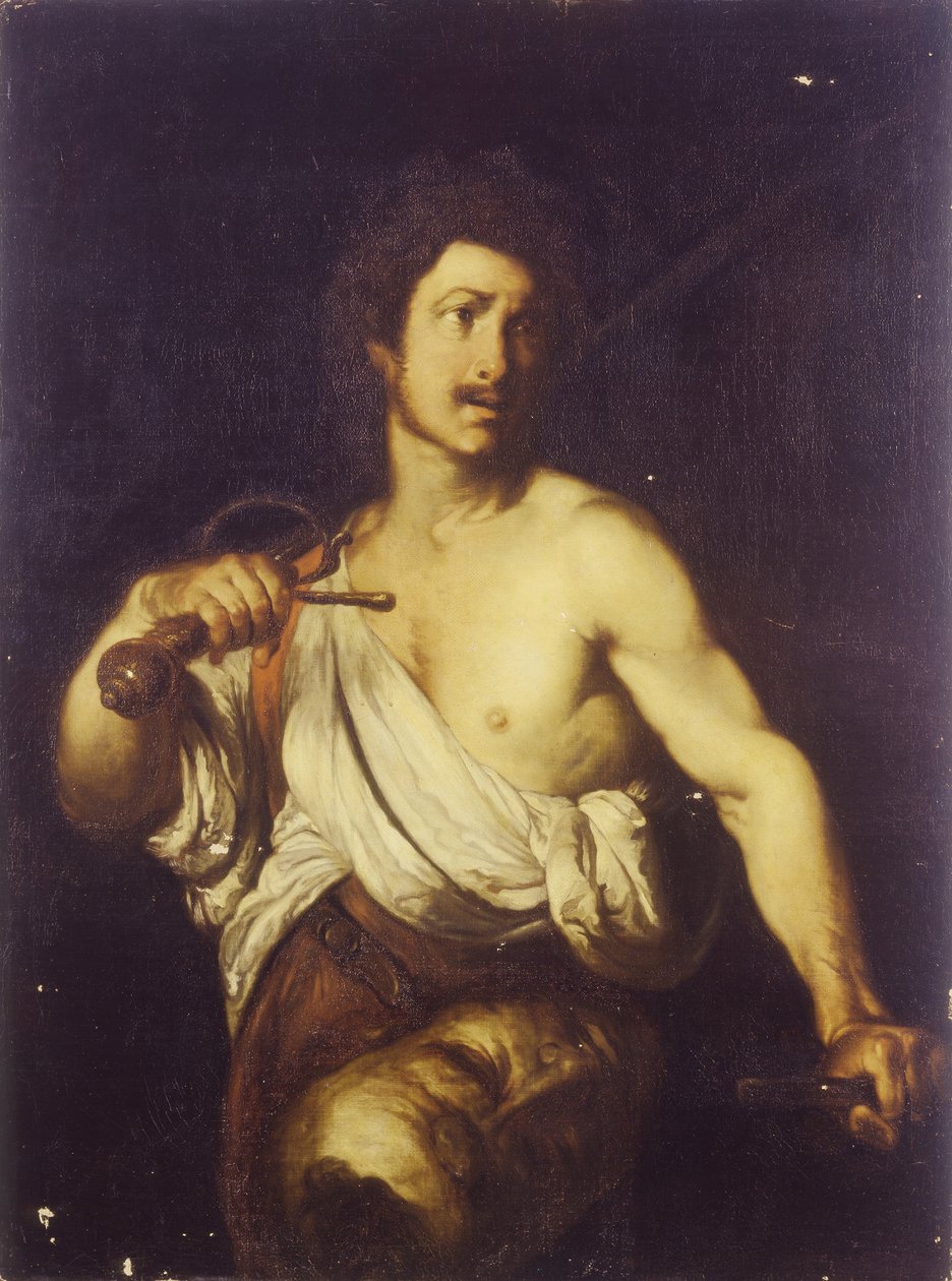 David med Goliats huvud, ca. 1635 av Bernardo Strozzi