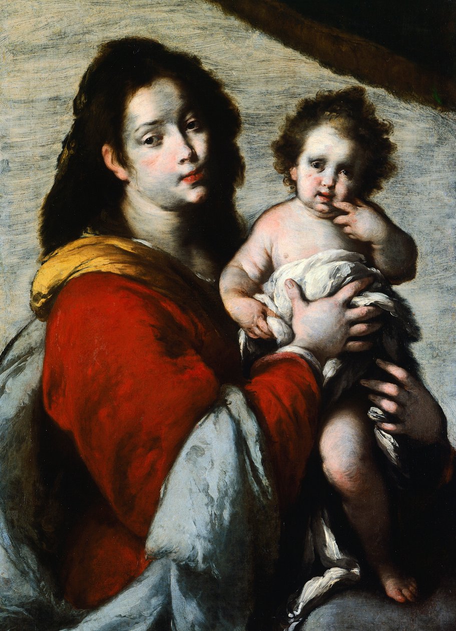 Madonna och barn av Bernardo Strozzi