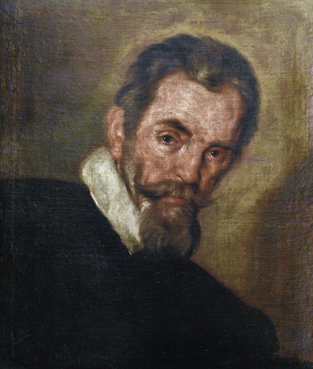 Porträtt av kompositören Claudio Monteverdi (1567-1643) av Strozzi, Bernardo (1581-1644) Privat samling av Bernardo Strozzi