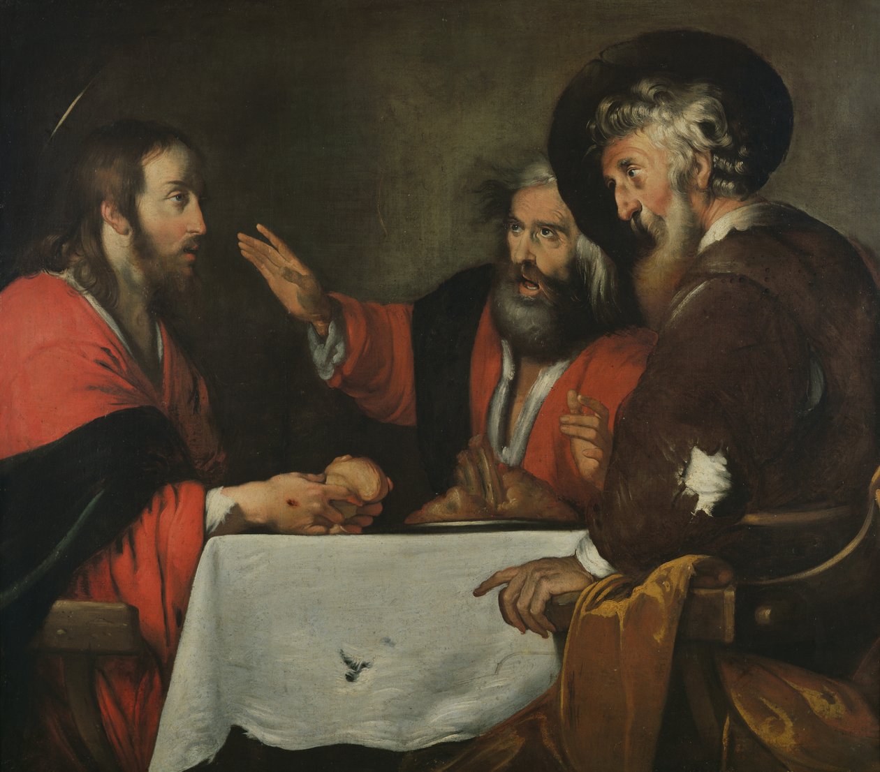 Nattvarden i Emmaus av Bernardo Strozzi
