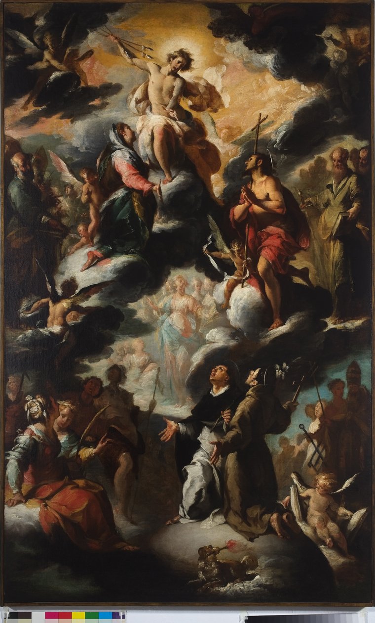 Visionen av Saint Dominic (himlen) av Bernardo Strozzi