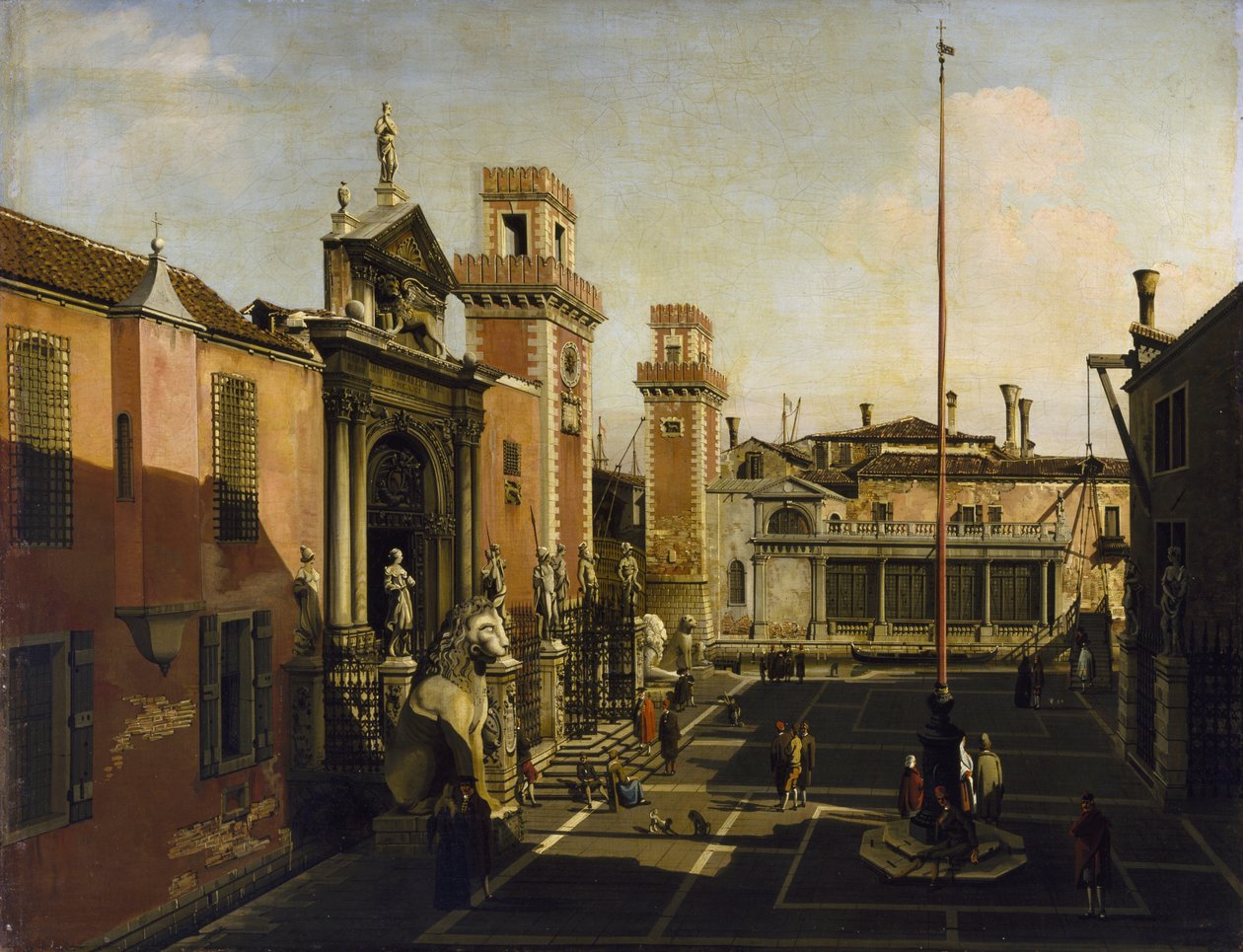 Ingången till Arsenalen, Venedig, ca. 1740-talet av Bernardo after Bellotto