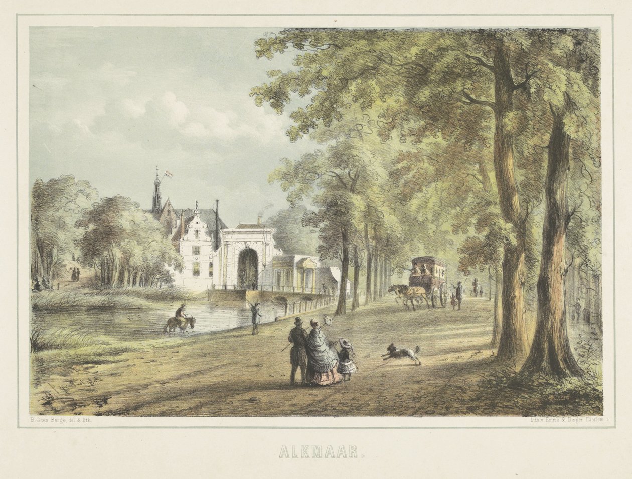 Face i Alkmaar med Laurenskerk av Bernardus Gerardus ten Berge