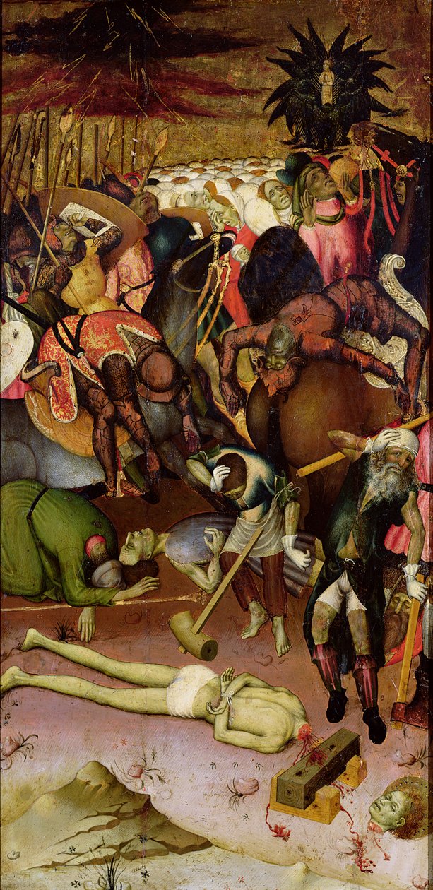 The Decapitation of St. George, panel från en altartavla, c.1435 av Bernat Martorelli