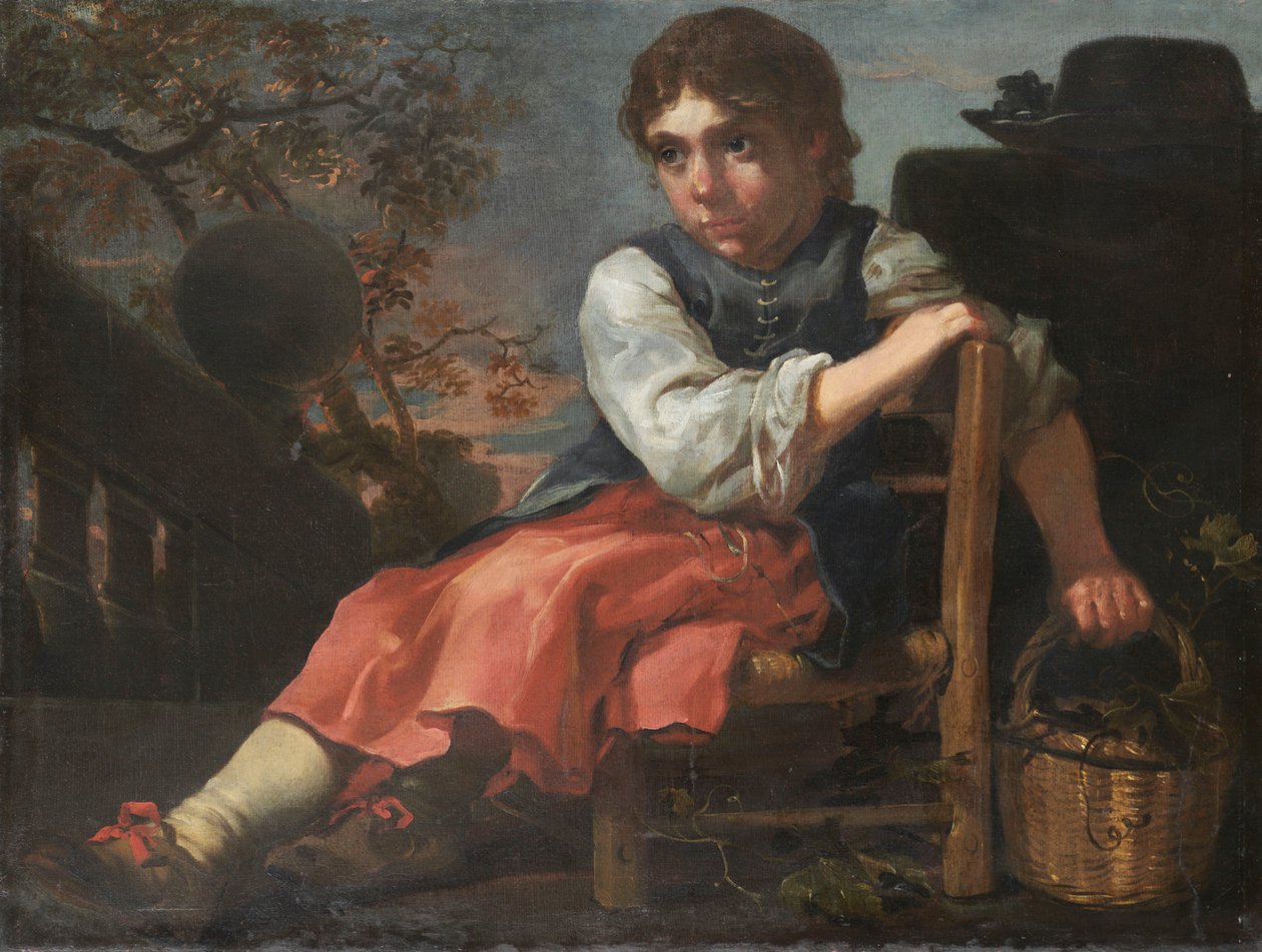 Sittande tjej av Bernhard Keil