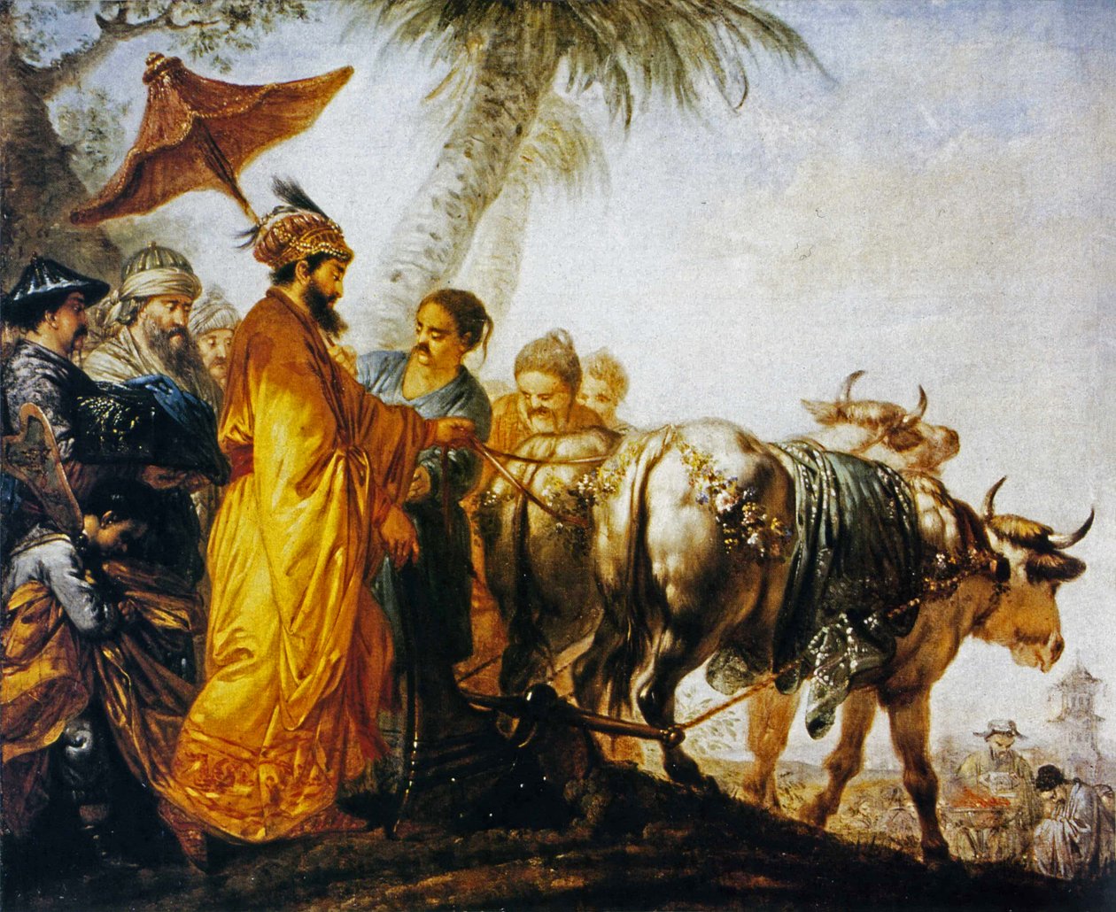 The Emperor of China Opens the First Furrow in Honor of Land Cultivation av Bernhard Rode