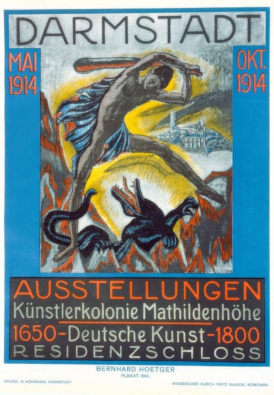UTSTÄLLNINGAR Mathildenhöhe konstnärskoloni / tysk konst 1650–1800 / DARMSTADT MAJ - OKT av Bernhard Hoetger