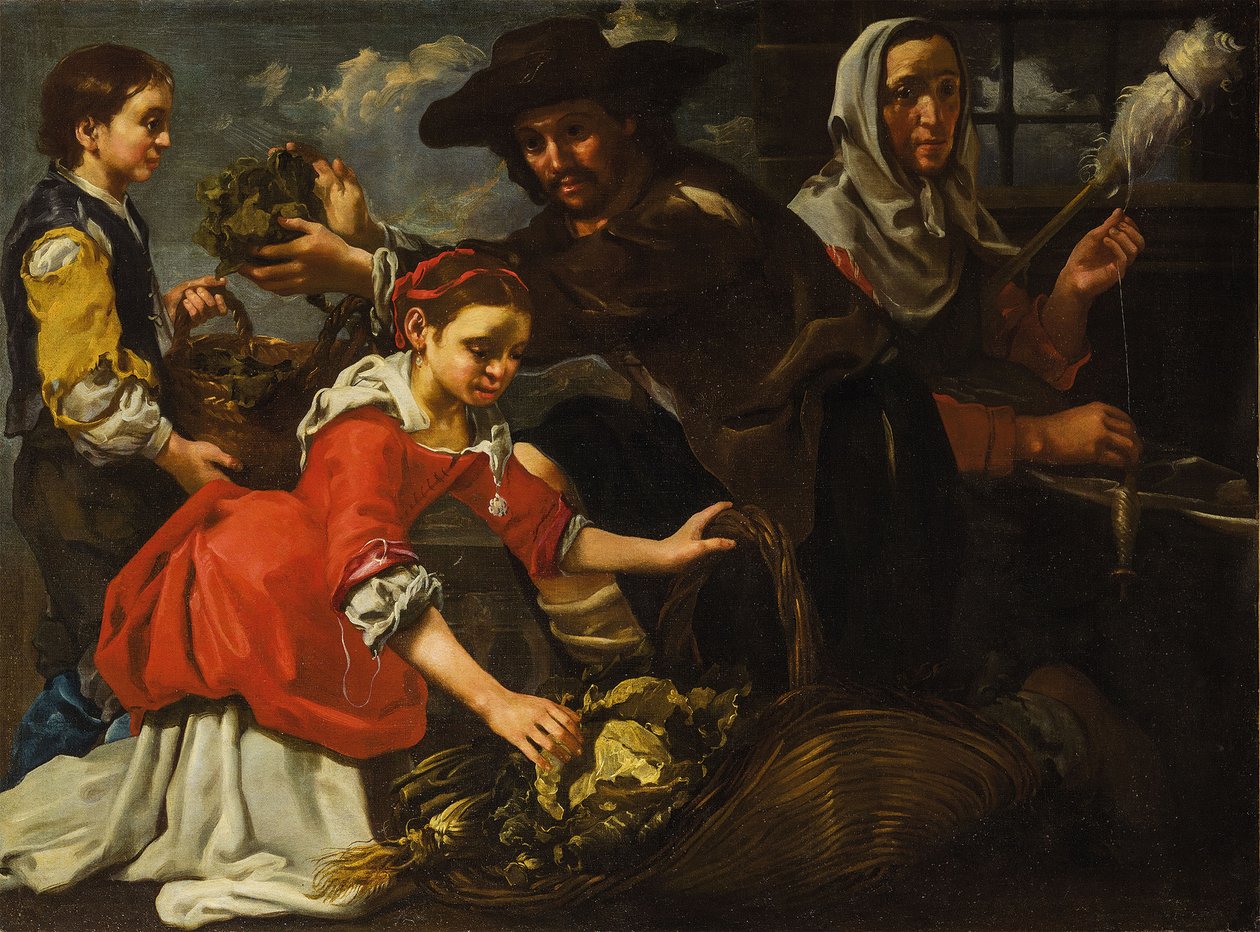 Spinneri och örtinsamlare (Jordens allegori) av Bernhard Keil