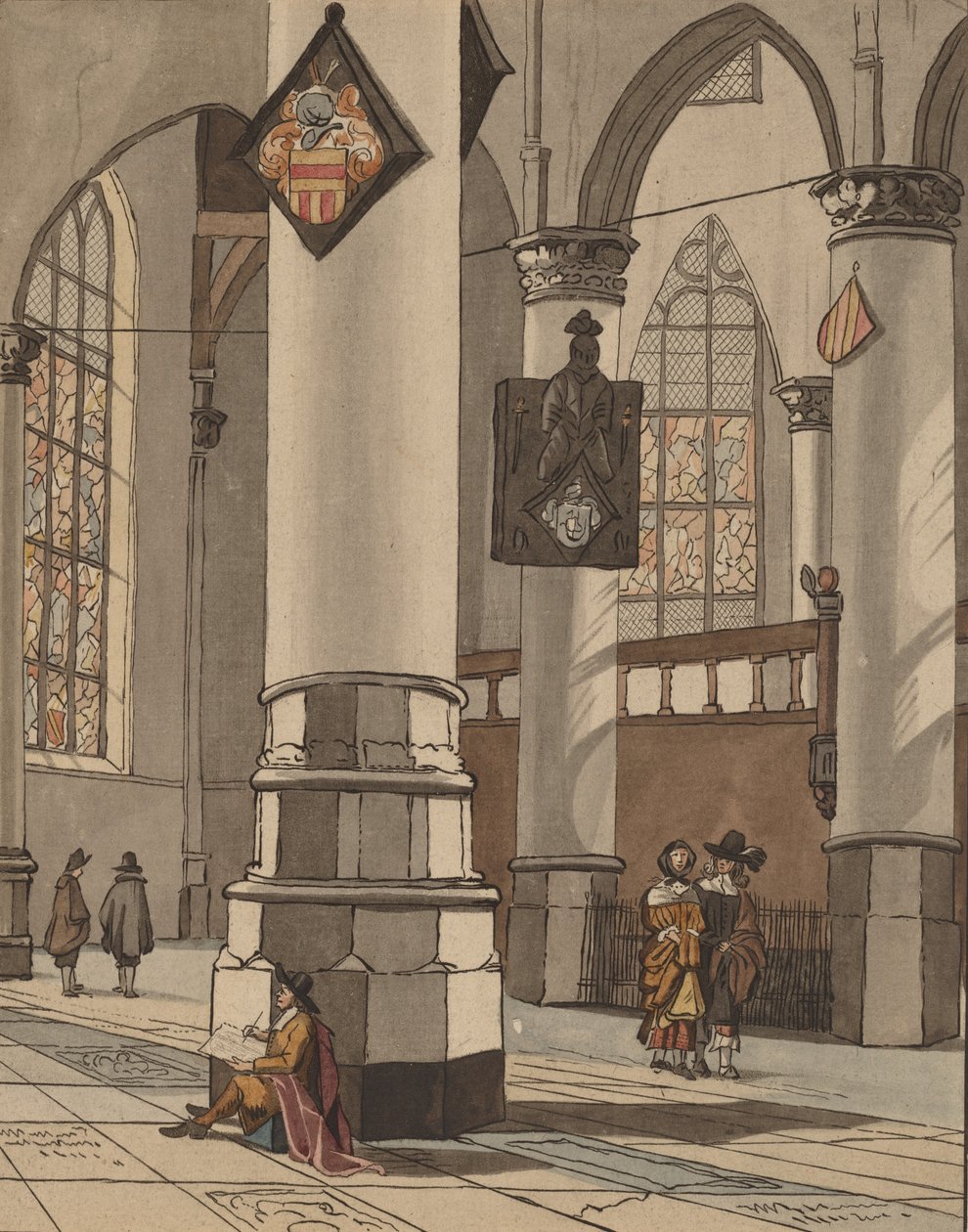 Kyrkans interiör, 1774. av Bernhard Schreuder