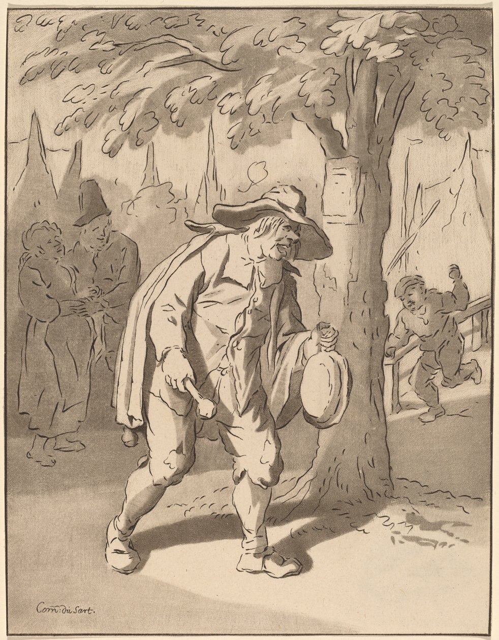 Town Crier, 1776, publicerad 1777. av Bernhard Schreuder