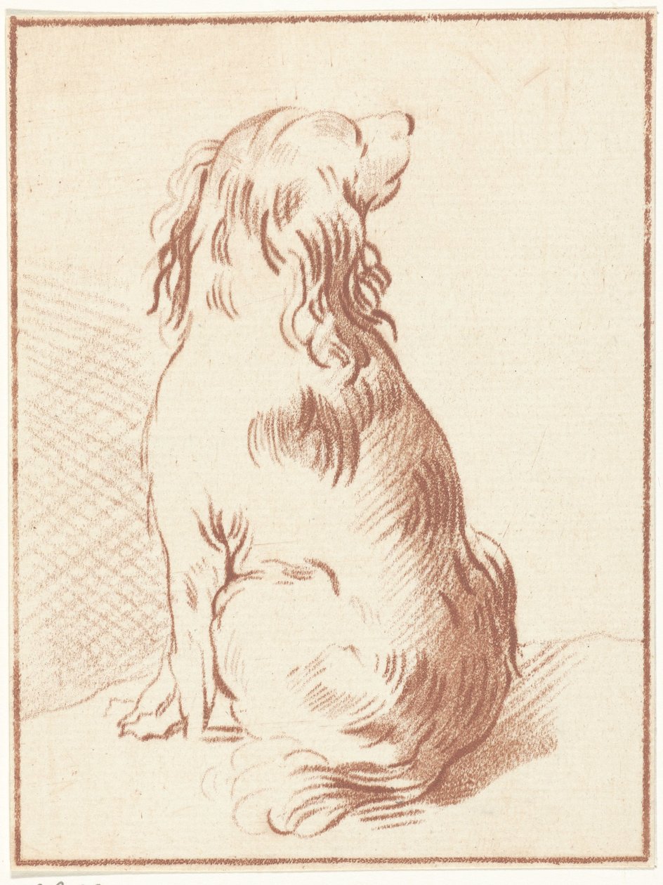sittande hund av Bernhard Schreuder