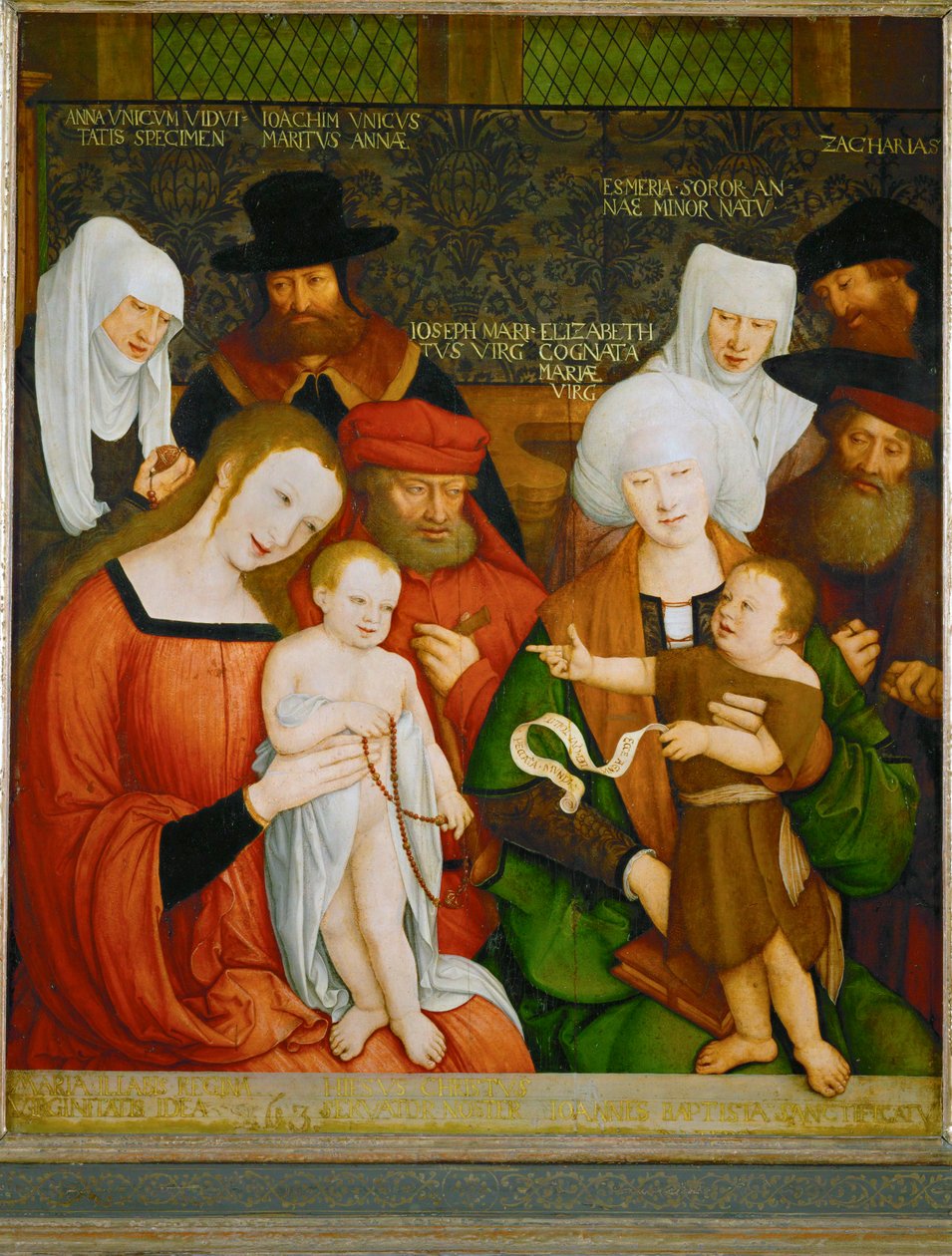 Die Heilige Sippe (målning på trä) av Bernhard Strigel