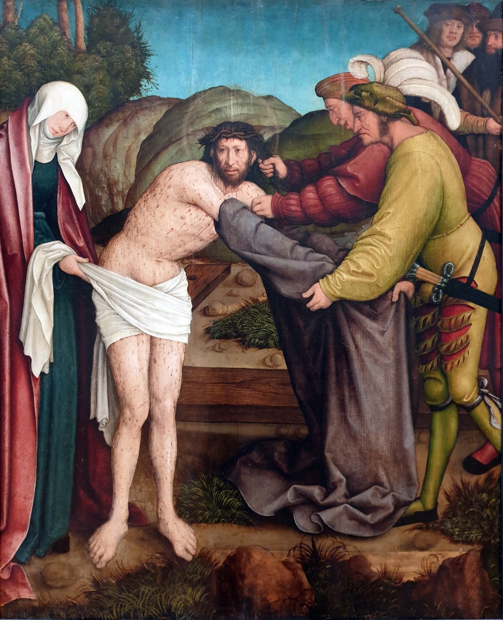 Tyska: Die Entkleidung Christi Kristi förklädnad av Bernhard Strigel