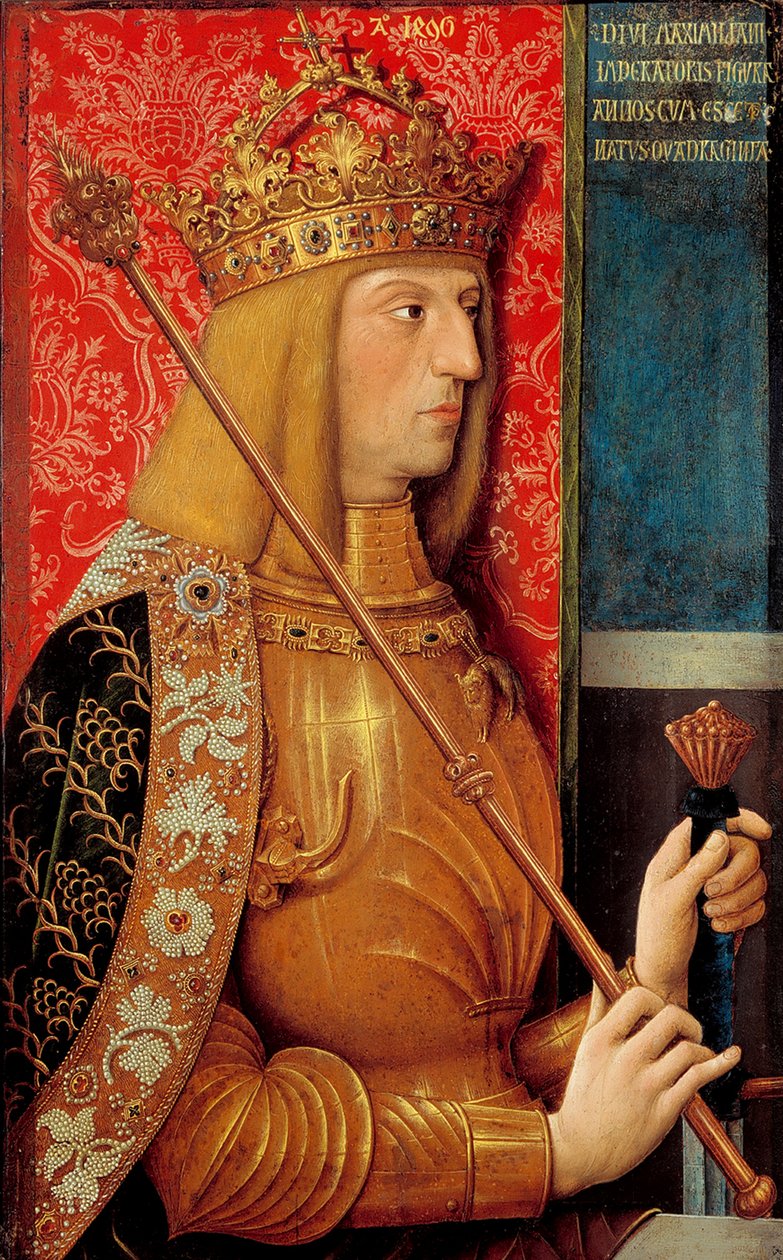 Porträtt av kejsar Maximilian I 1459-1519 av Bernhard Strigel