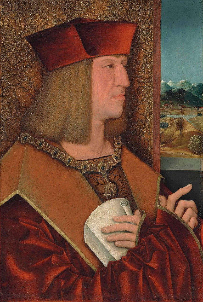 Porträtt av Maximilian I av Bernhard Strigel