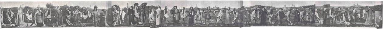 Lübecks Danse Macabre före kriget foto, 1463 av Bernt Notke