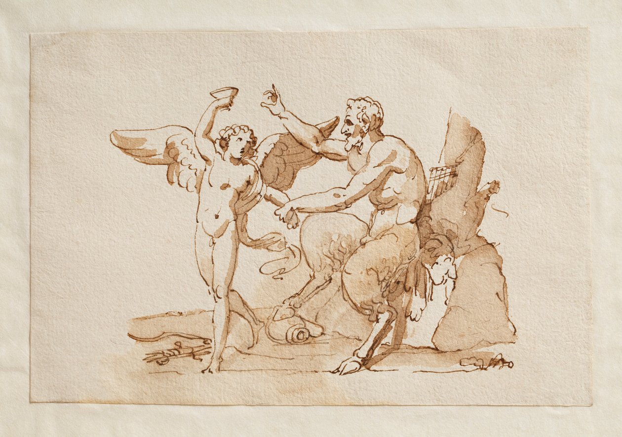Pan och Amor av Bertel Thorvaldsen