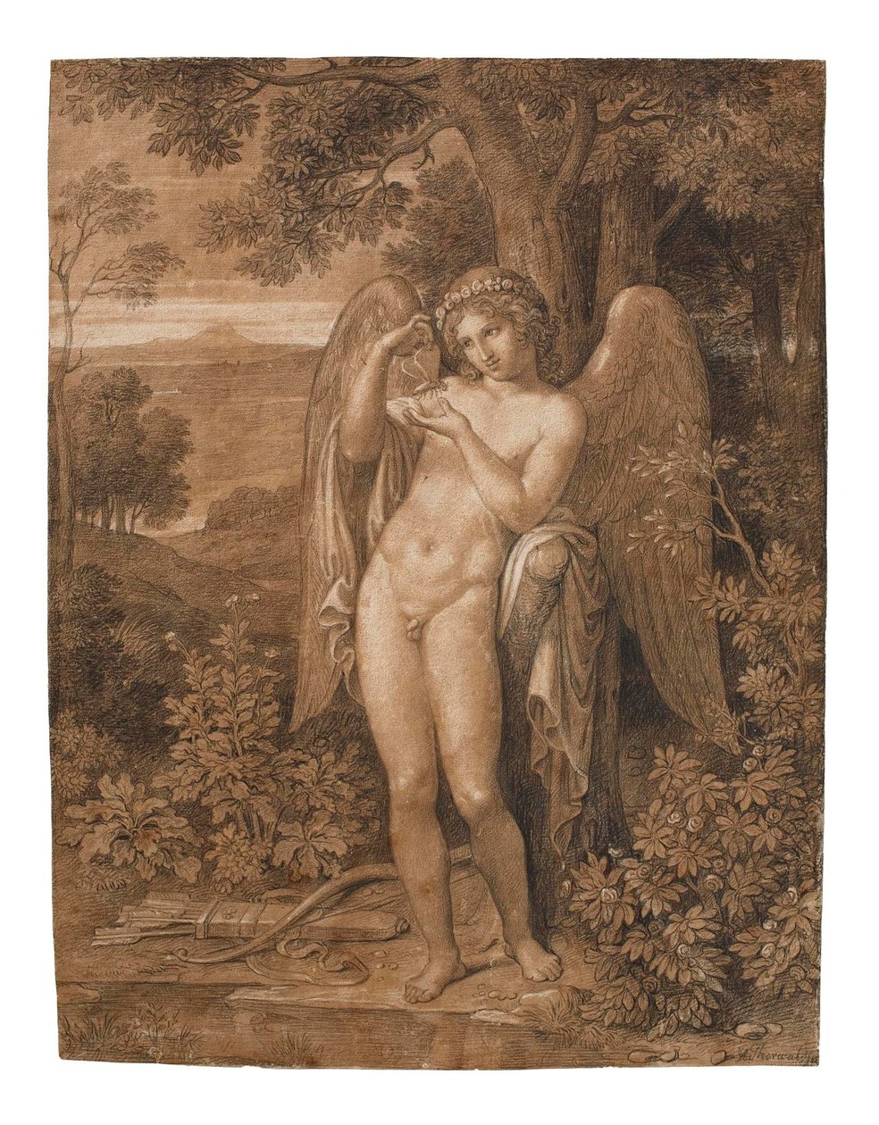 Amor med en fjäril av Bertel Thorvaldsen