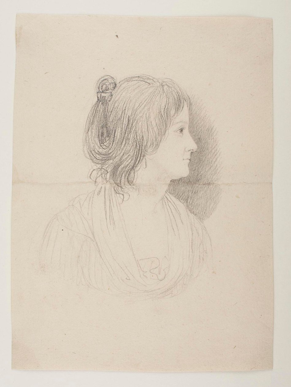 Porträtt av en kvinna (Marie Puggaard?) av Bertel Thorvaldsen