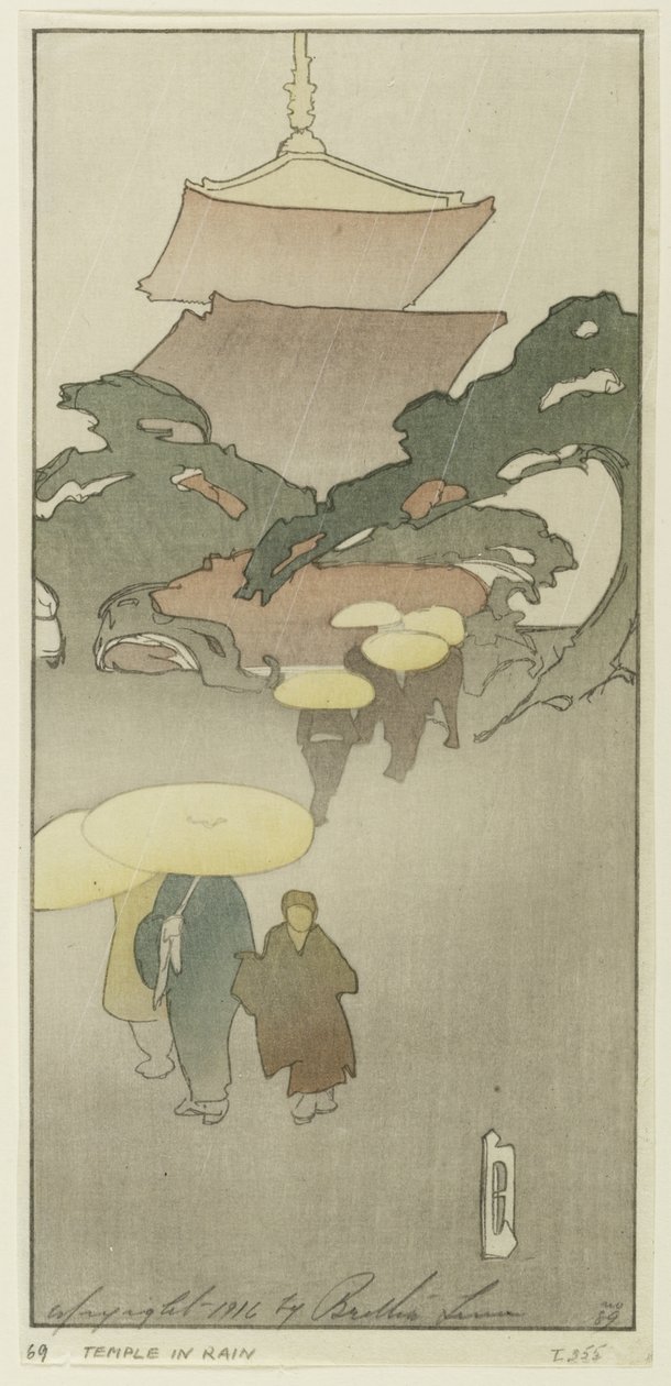 Tempel i regn av Bertha Boynton Lum