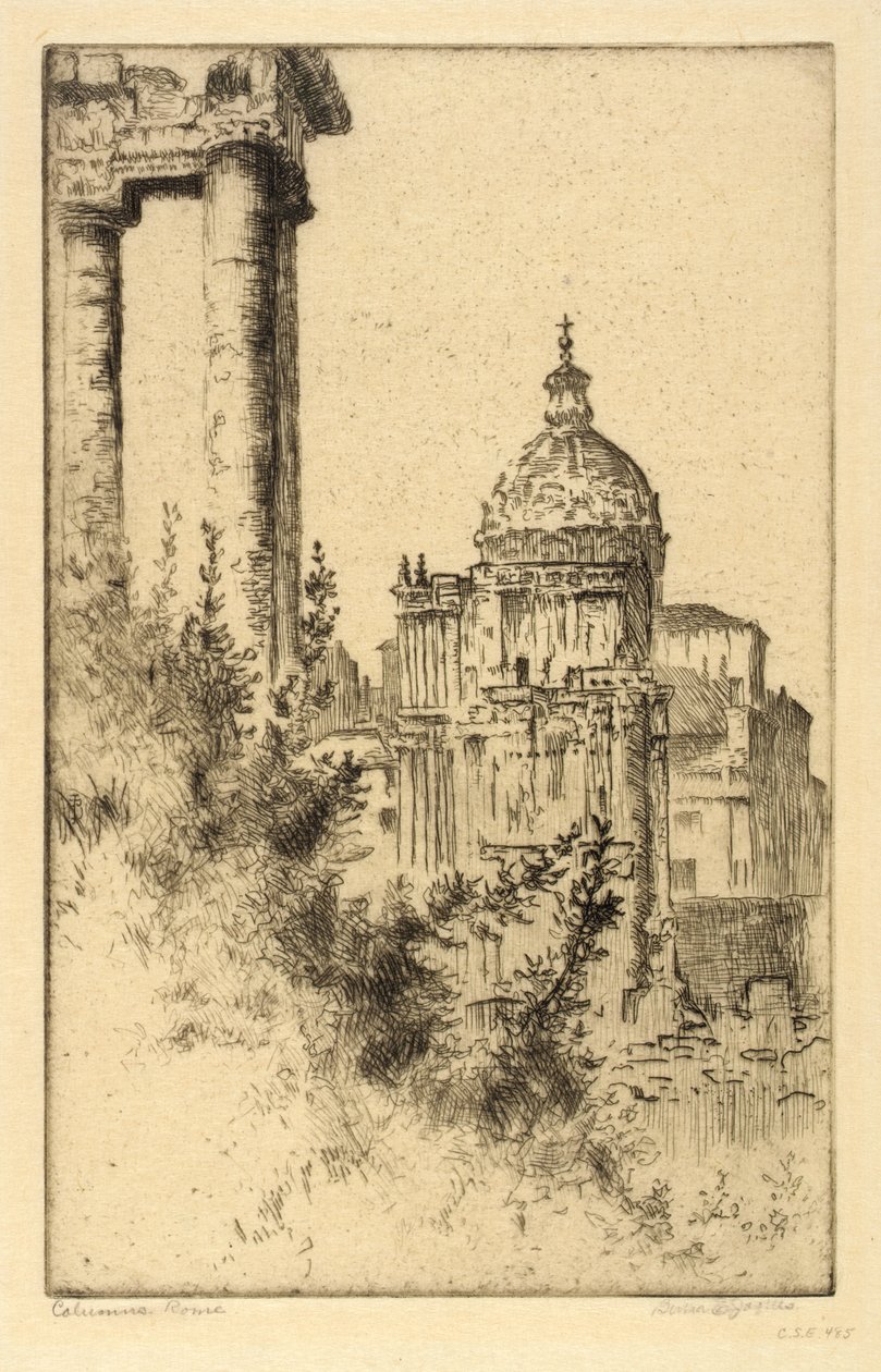 Kolonner, Forum Romanum av Bertha E. Jaques