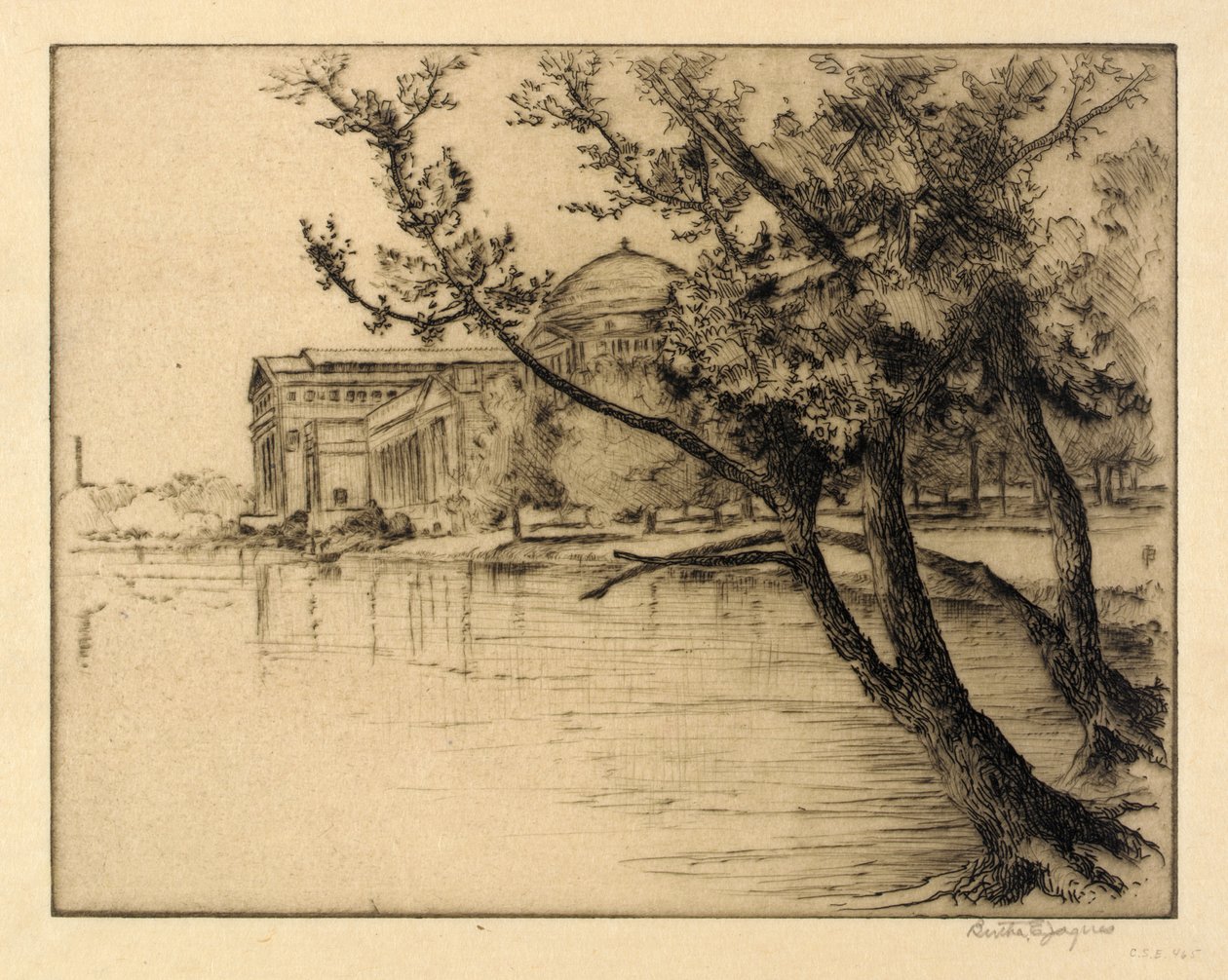 Fine Arts Building, vy mot väster av Bertha E. Jaques