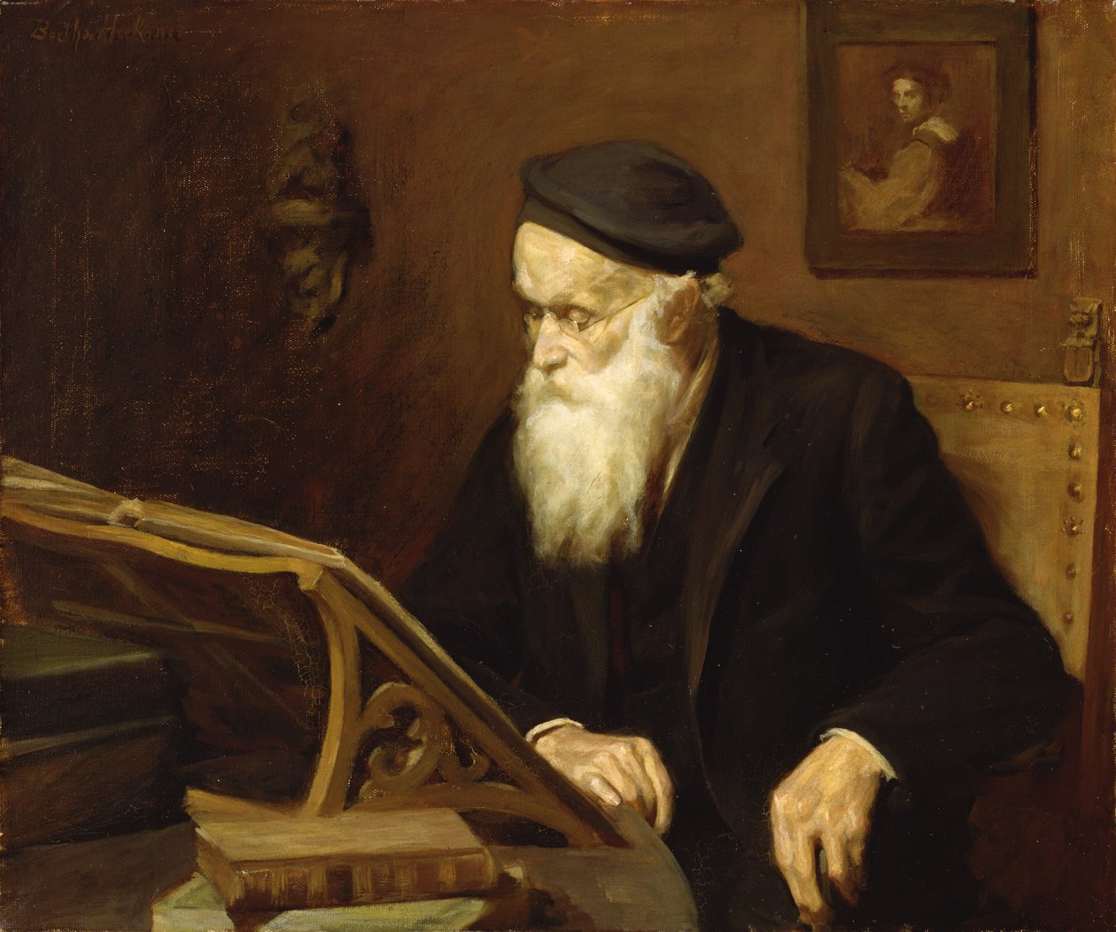 Bokmasken, 1915 av Bertha Herkomer