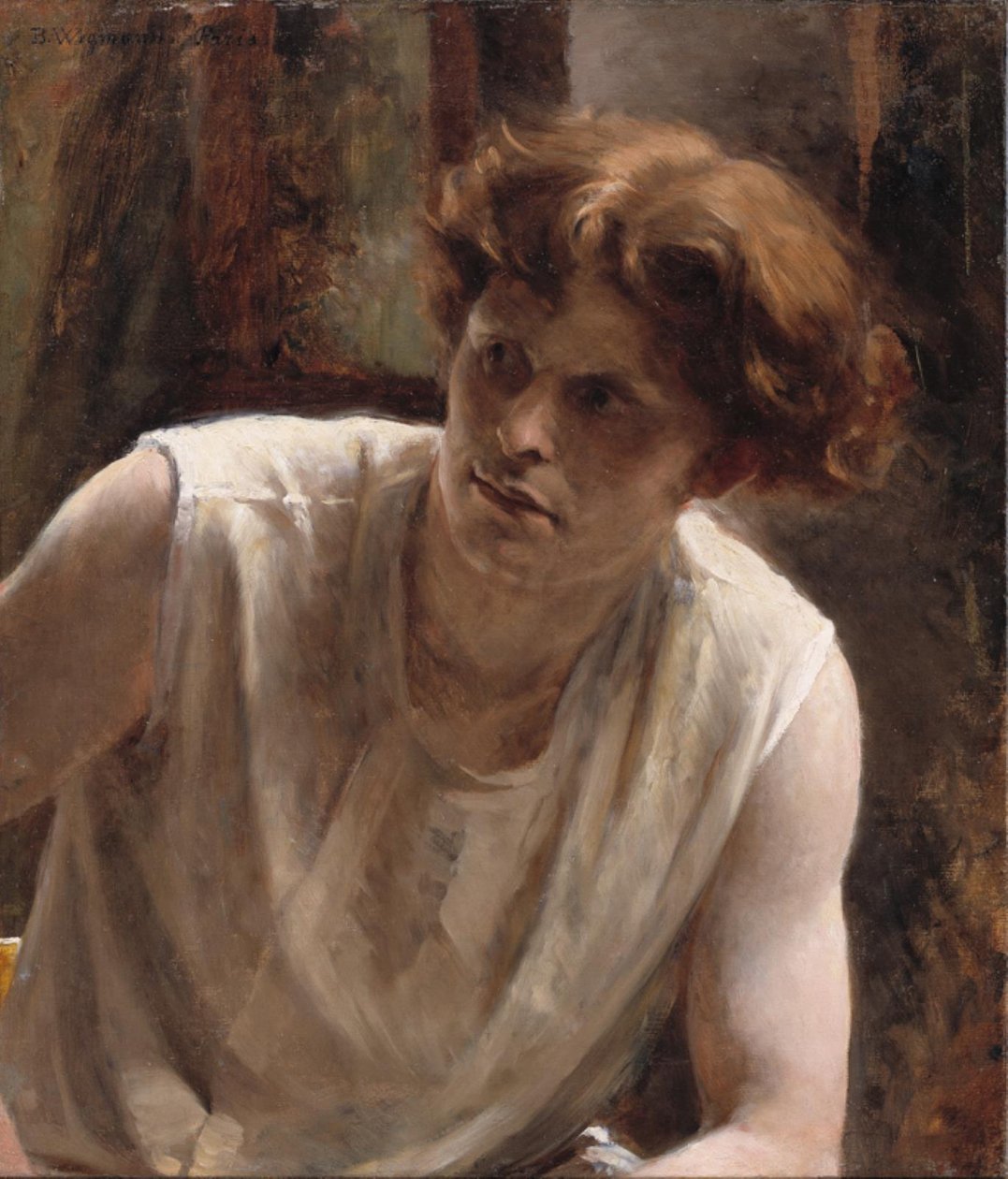 Studie av en kvinnlig modell av Bertha Wegmann