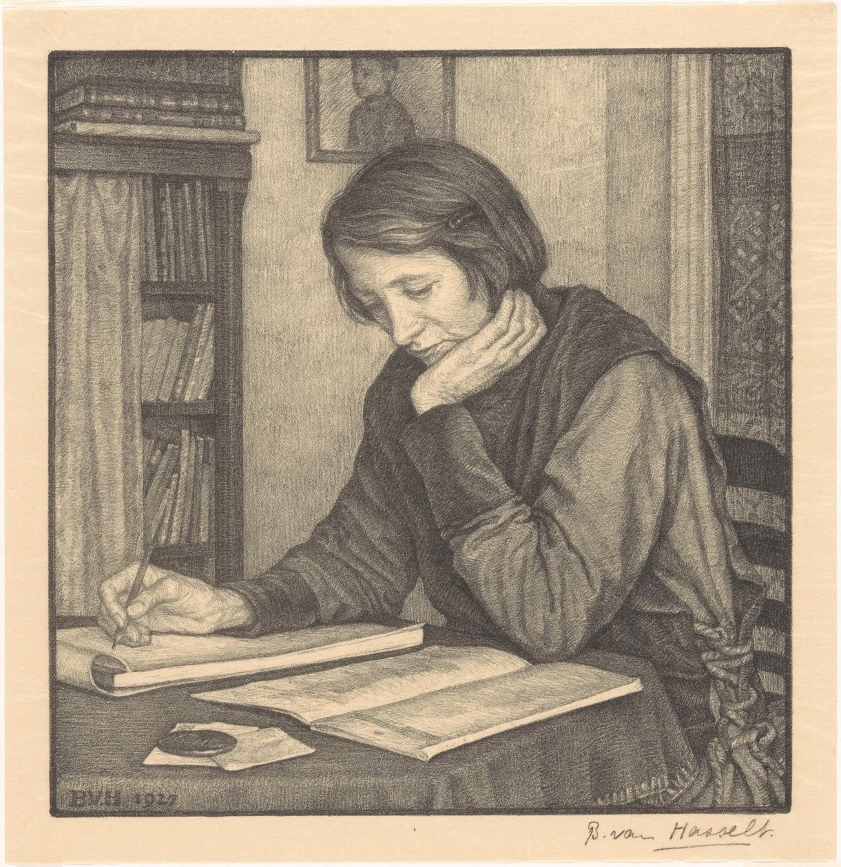 Porträtt av Sanne Bruinier av Bertha van Hasselt (signed by artist)
