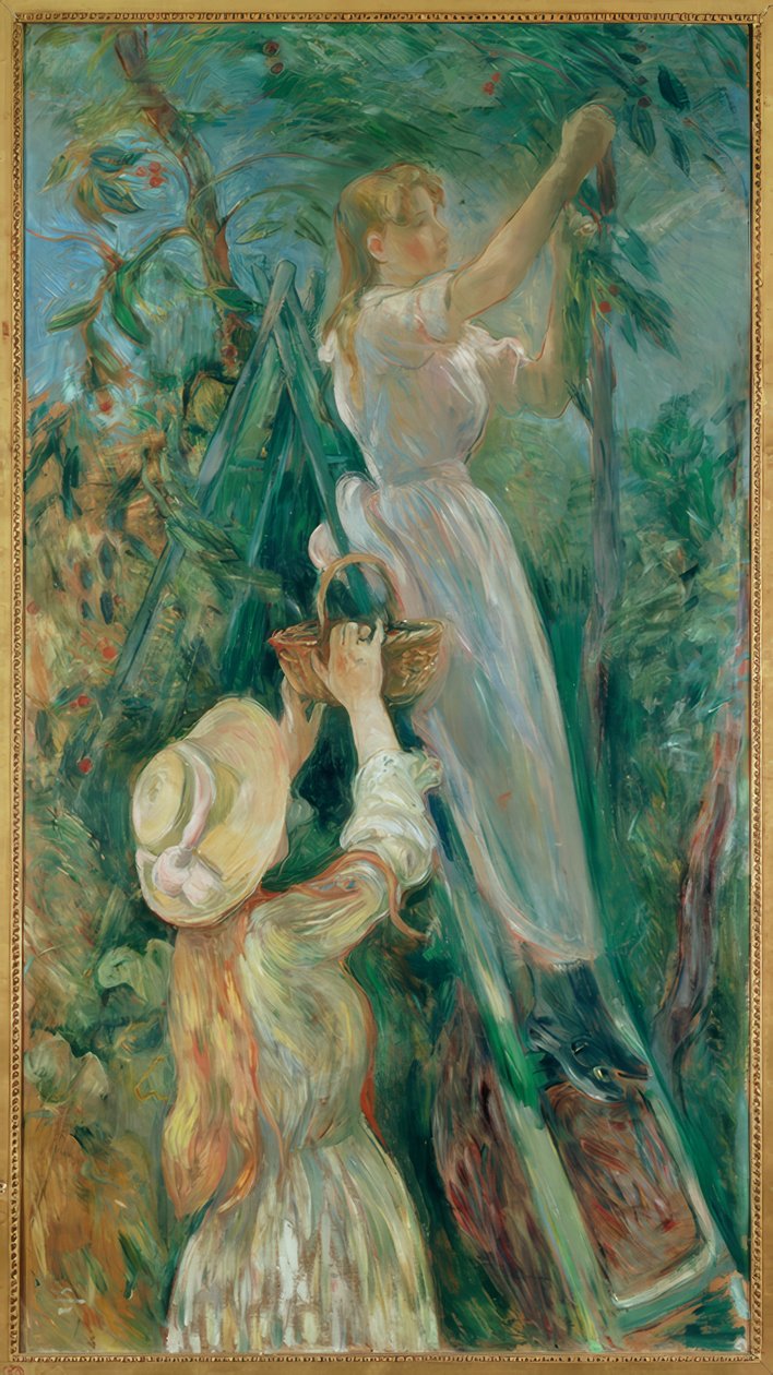 Körsbärsplockarna av Berthe Morisot