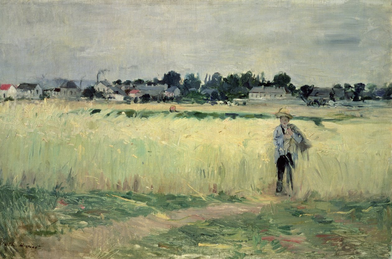 I Wheatfield i Gennevilliers, 1875 av Berthe Morisot