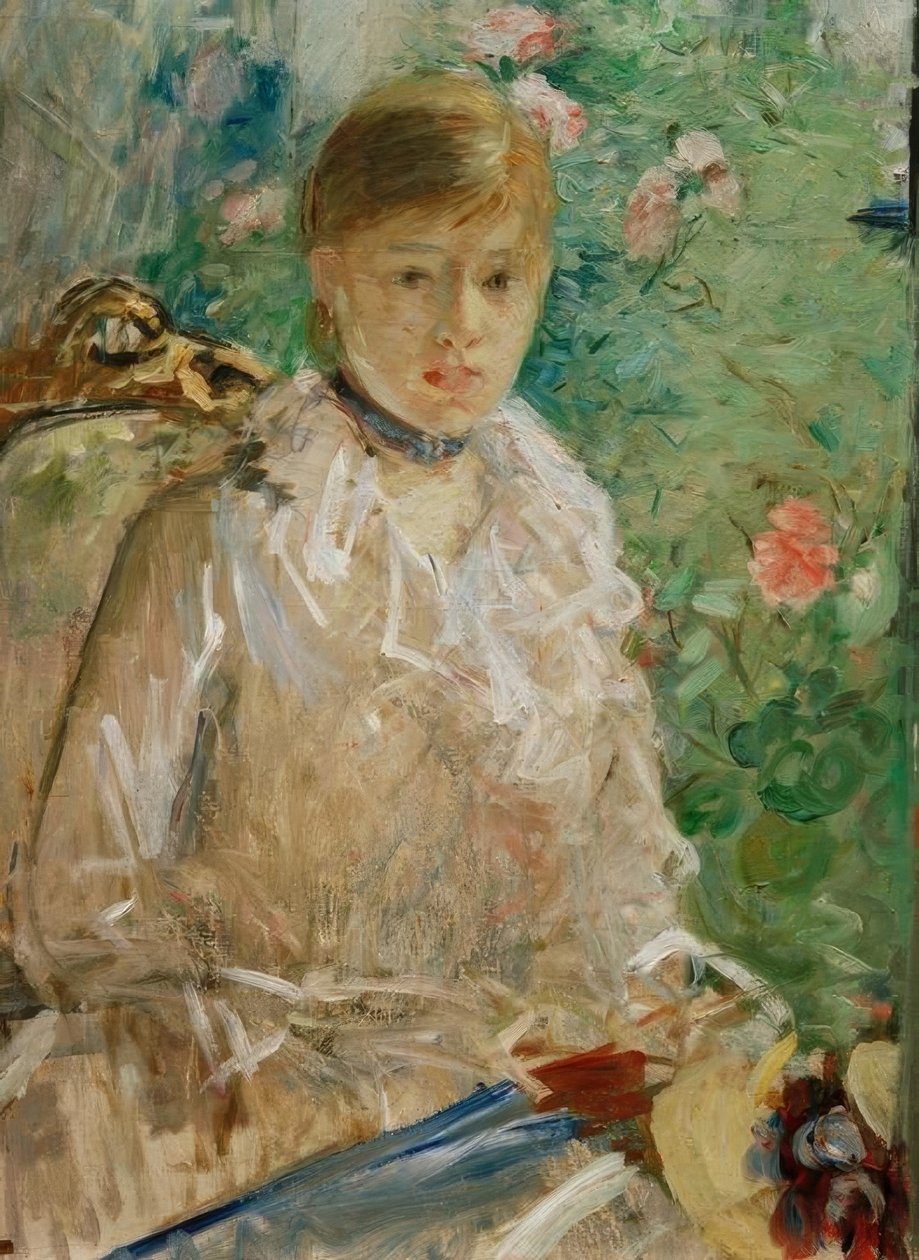 Ung kvinna vid ett fönster eller L’Eté av Berthe Morisot