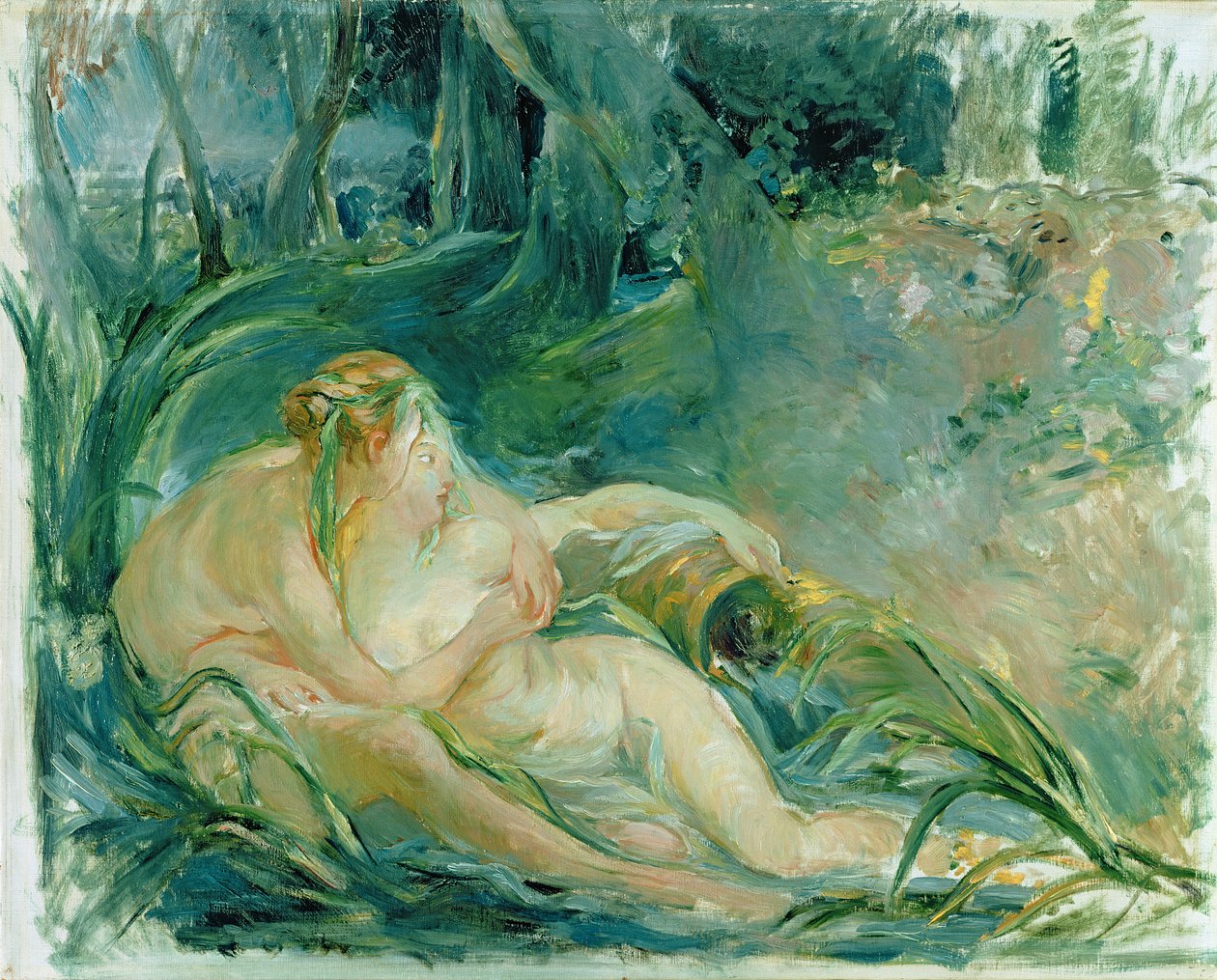 Jupiter och Kallisto, efter en målning av Boucher av Berthe Morisot