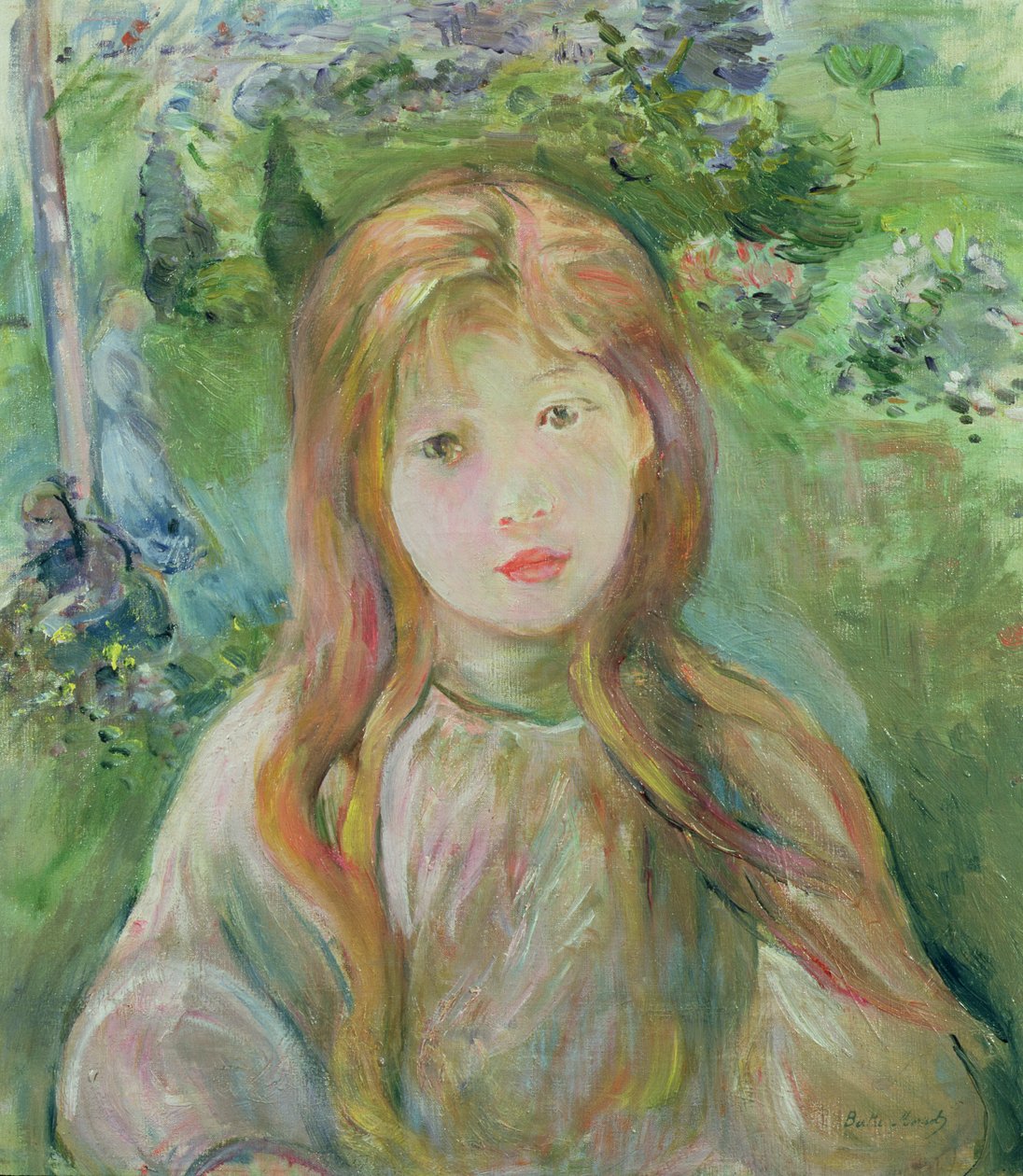 Liten flicka i Mesnil, 1892 av Berthe Morisot
