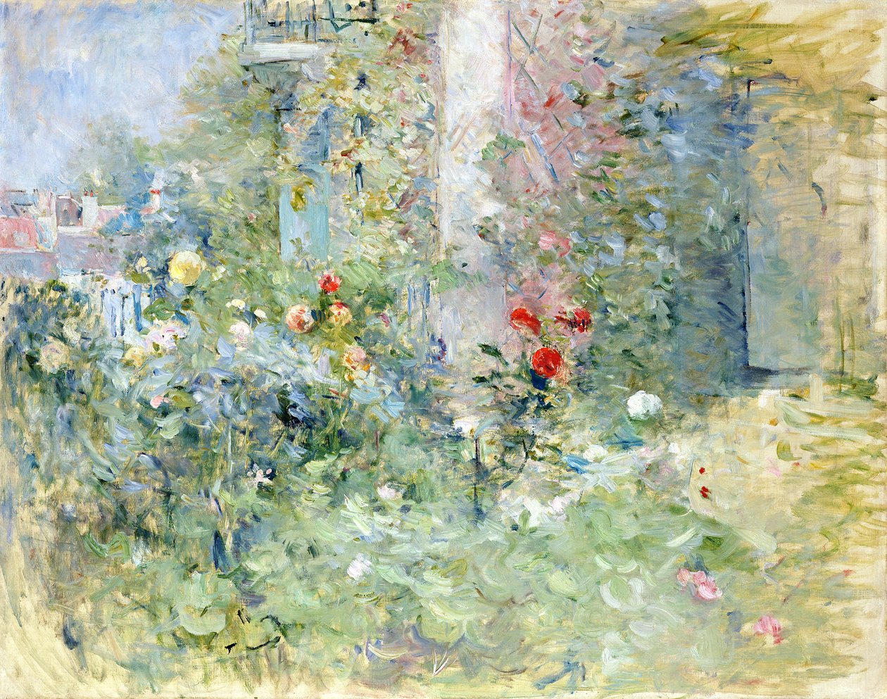 Trädgården i Bougival, 1884 av Berthe Morisot
