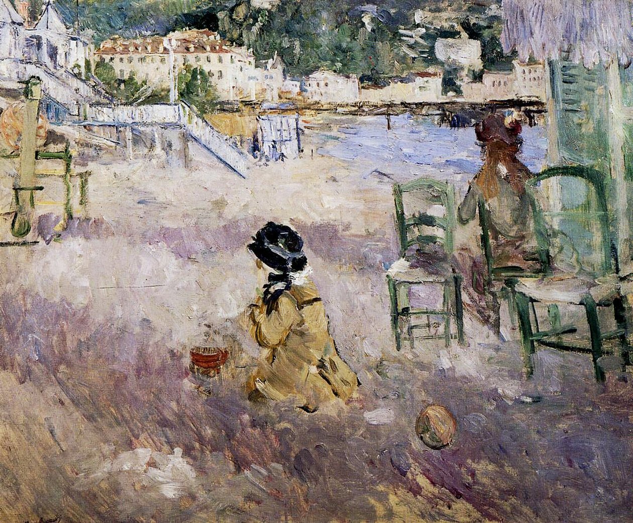 Stranden i Nice, 1882 (olja på duk) av Berthe Morisot