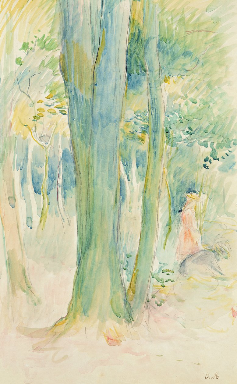 Under träden i skogen, 1893 av Berthe Morisot