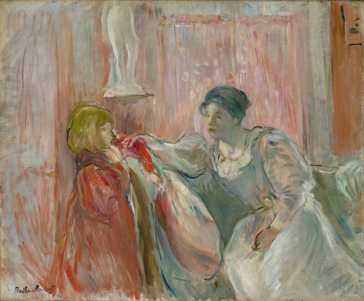 Ung kvinna och barn, 1894 av Berthe Morisot