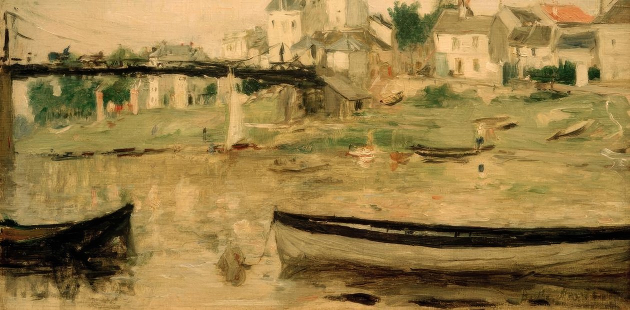 Båtar på Seine av Berthe Morisot