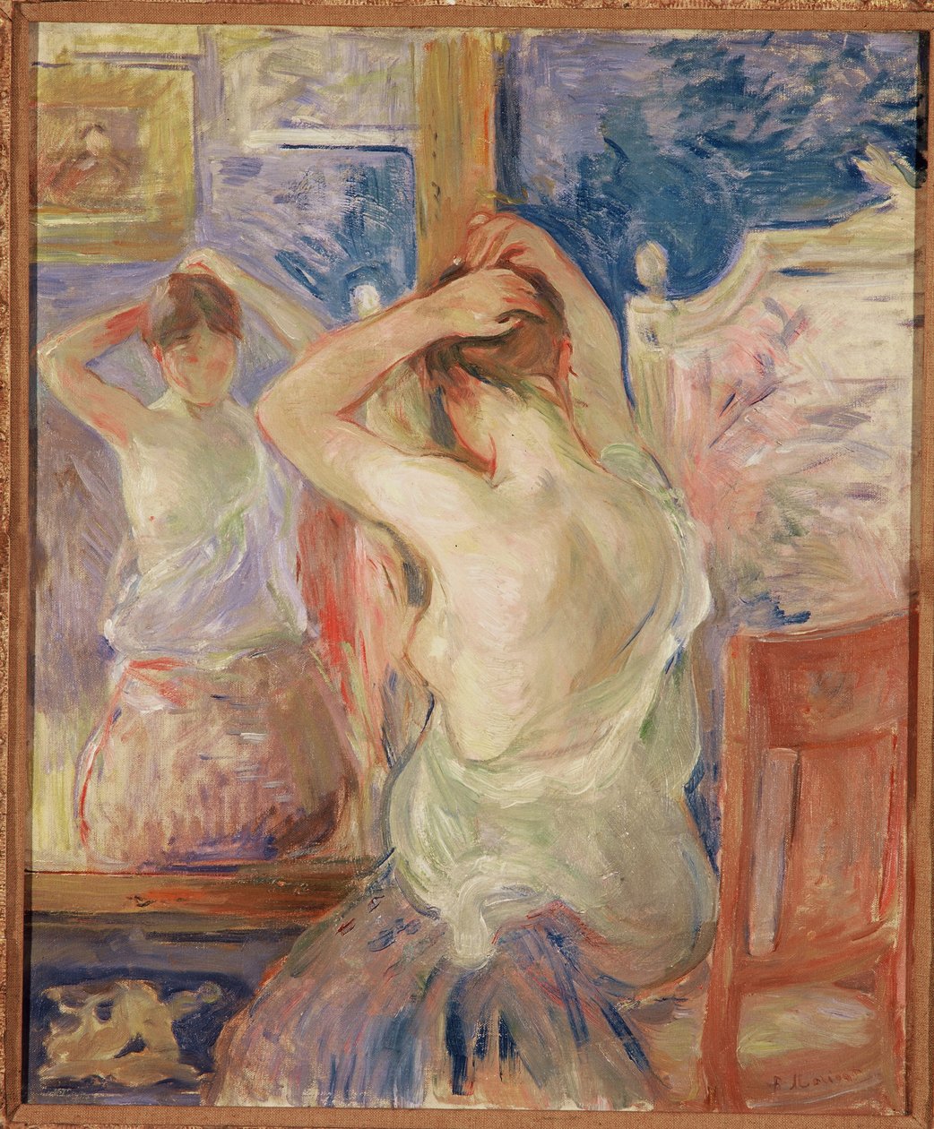 Framför psyket, 1890 av Berthe Morisot