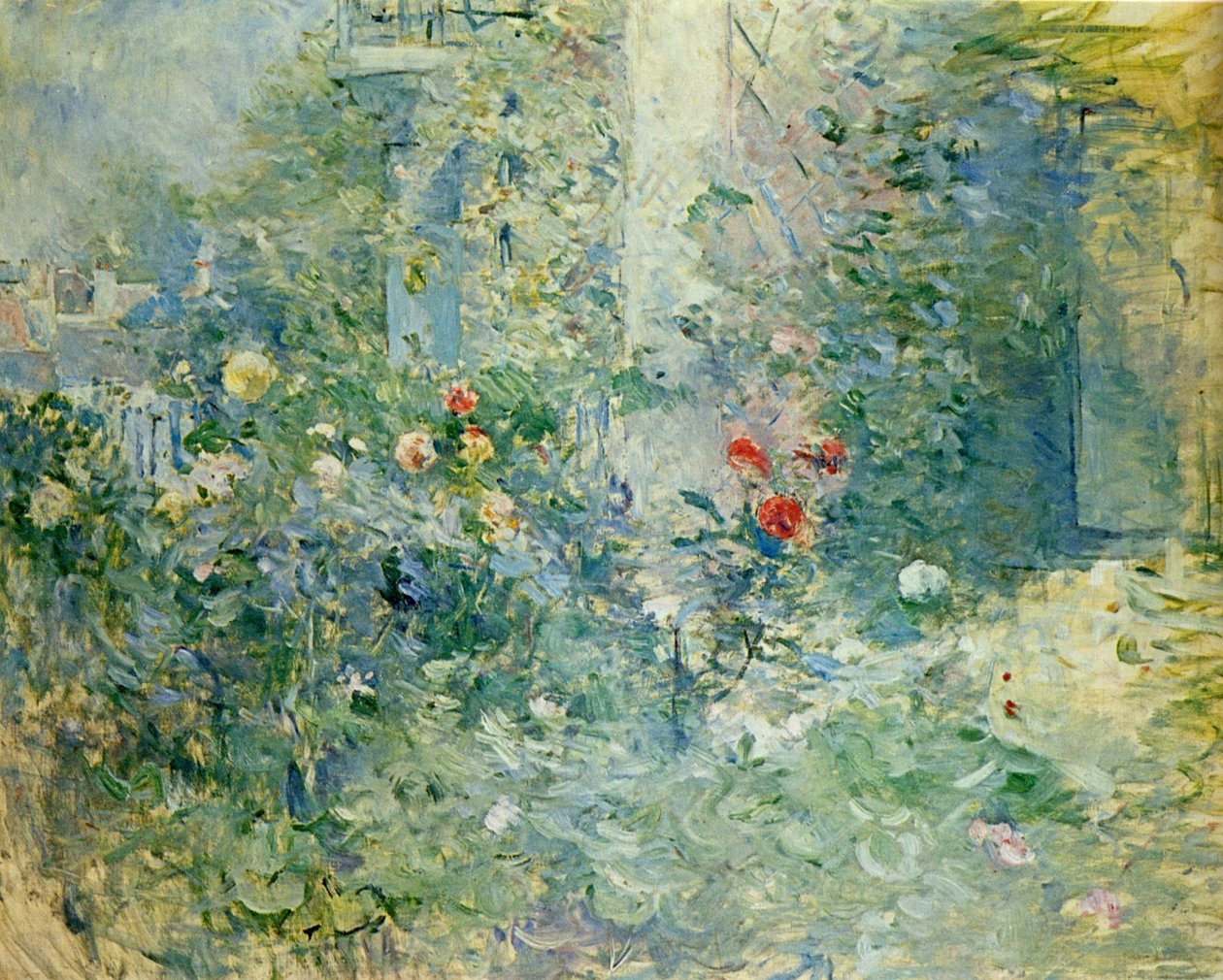 Trädgård i Bougival Trädgården i Bougival, 1884 av Berthe Morisot