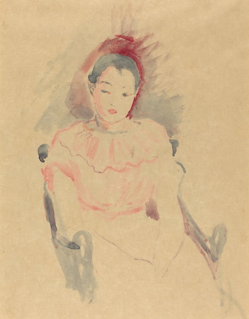 Sittande flicka av Berthe Morisot