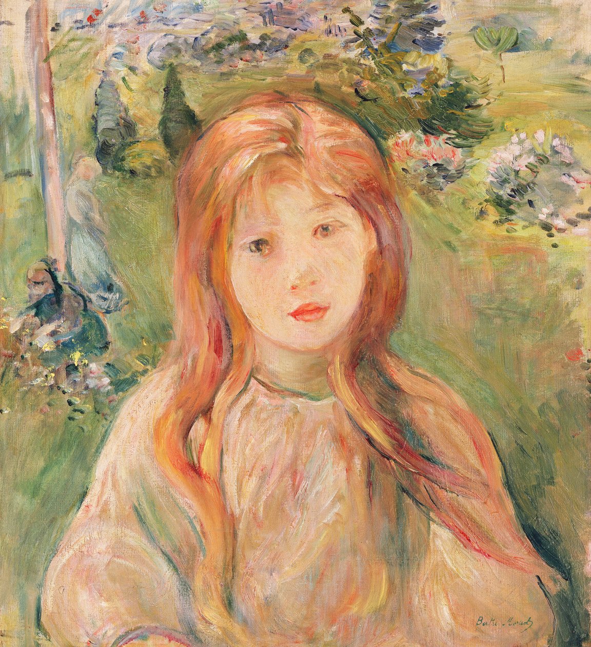 Flicka i Mesnil, 1892 av Berthe Morisot