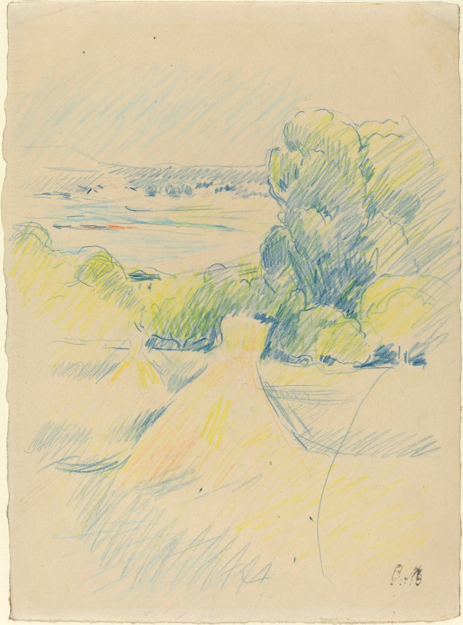 Landskap, . av Berthe Morisot